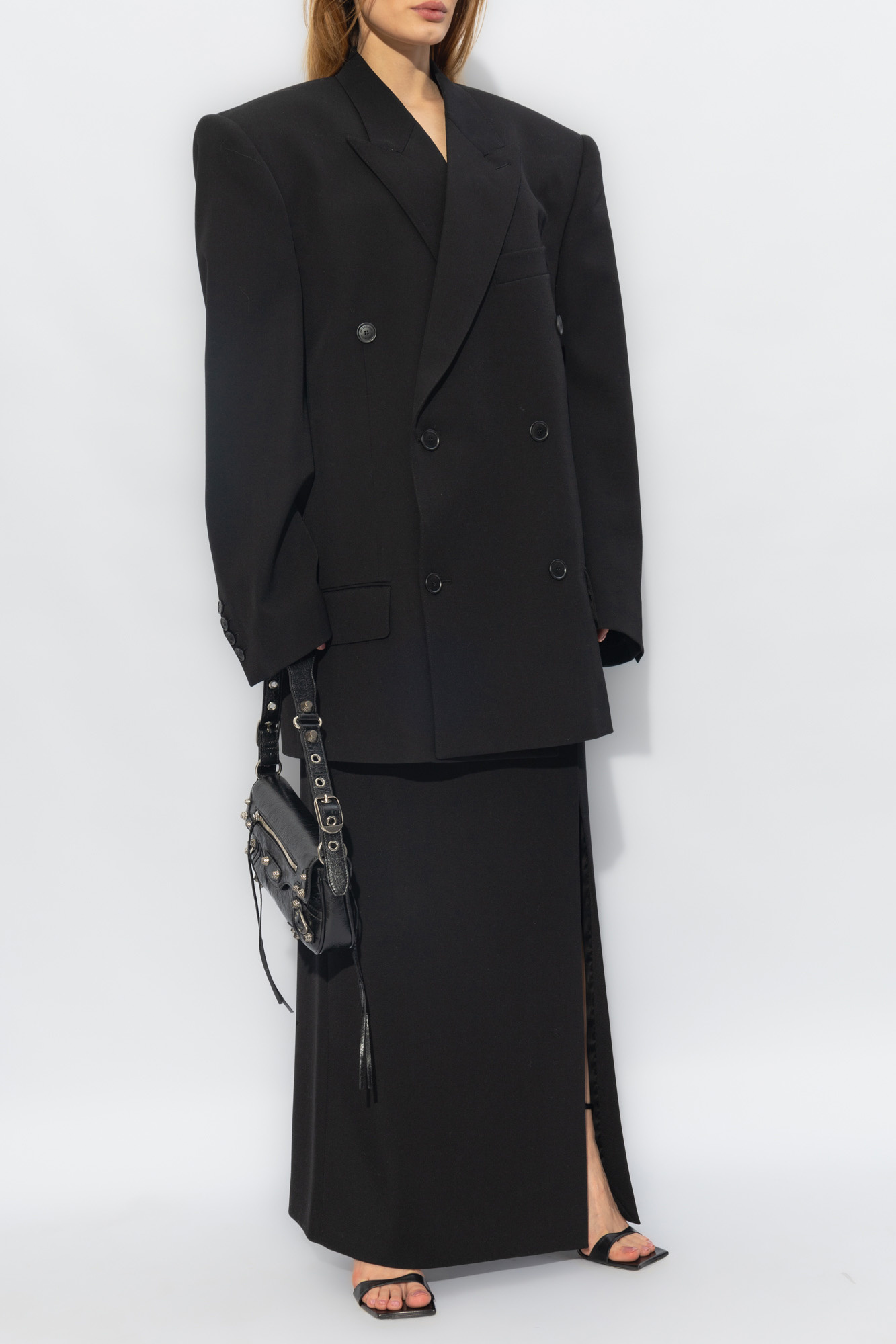 Balenciaga Wool Skirt In Black | ModeSens